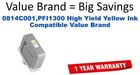 0814C001,PFI1300 High Yield Yellow Compatible Value Brand ink