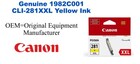 Canon 1982C001 Yellow Genuine Ink Cartridge (CLI-281XXL)