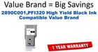 2890C001,PFI320 High Yield Black Compatible Value Brand ink