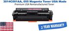 3014C001AA, 055 Magenta Premium USA Remanufactured Brand Toner