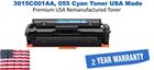3015C001AA, 055 Cyan Premium USA Remanufactured Brand Toner