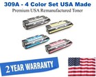 308a, 309a Series 4-Color Set Premium USA Made Remanufactured HP toner Q2670A,Q2671A,Q2672A,Q2673A