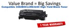 3482B001AA, CRG324 II, 324X Black Compatible Value Brand toner