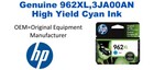 962XL,3JA00AN Genuine High Yield Cyan HP Ink