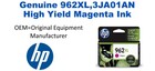 962XL,3JA01AN Genuine High Yield Magenta HP Ink