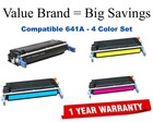 641A 4-Color Set Compatible Value Brand HP toner C9720A,C9721A,C9722A,C9723A