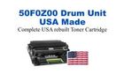 Lexmark USA MADE REMANUFACTURED 50F0Z00 Black Drum 60000 Yield