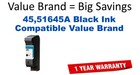 45,51645A Black Compatible Value Brand ink