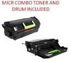 Lexmark 52D1X00,52D0XA0 Black Reman MICR Toner/Drum Combo 45K Yield