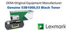 Genuine Lexmark 53B1000 Black Toner