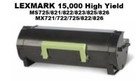 Lexmark 58D1H00 Black High Yield Remanufacutured Toner 15,000 Yield