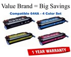 644A 4-Color Set Compatible Value Brand toner Q6460A,Q6461A,Q6462A,Q6463A