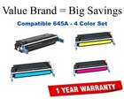 645A 4-Color Set Compatible Value Brand toner C9730A,C9731A,C9732A,C9733A