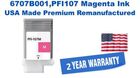 6707B001,PFI107 Magenta Premium USA Made Remanufactured ink