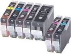 Canon 7 Color Set, Reman B,C,M,Y,PC,PM,& PGI5 Black (CLI8,PGI5)