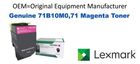 Genuine Lexmark 71B10M0 Magenta Toner 2,300 Yield