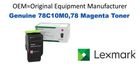Genuine Lexmark 78C10M0 Magenta Toner