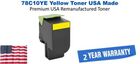 Lexmark 78C10YE Yellow Remanufactured Toner 1400 