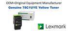 Genuine Lexmark 78C1UYE Yellow Ultra High Yield