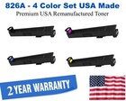 826A Series 4-Color Set Premium USA Made Remanufactured HP toner CF310A,CF311A,CF312A,CF313A