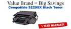 92298X,98X High Yield Black Compatible Value Brand toner