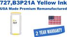 727,B3P21A Yellow Premium USA Made Remanufactured ink