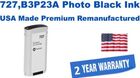 727,B3P23A Photo Black Premium USA Made Remanufactured ink