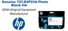 727,B3P23A Genuine HP Photo Black Ink