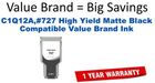 C1Q12A,#727 High Yield Matte Black Compatible Value Brand ink