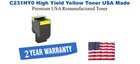 C231HY0 High Yield Yellow Premium USA Remanufactured Brand Toner