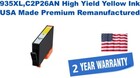 935XL,C2P26AN High Yield Yellow Premium USA Made Remanufactured ink