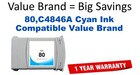 80,C4846A Cyan Compatible Value Brand ink