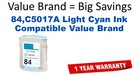 84,C5017A Light Cyan Compatible Value Brand ink