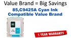 85,C9425A Cyan Compatible Value Brand ink