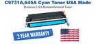 C9731A,645A Cyan Premium USA Remanufactured Brand Toner