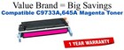 C9733,645A Magenta Compatible Value Brand toner