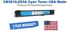 CB381A,823A Cyan Premium USA Remanufactured Brand Toner