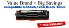 CB540A,125A Black Compatible Value Brand toner