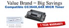 CC364X,64X MICR Compatible Value Brand toner