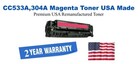 CC533A,304A Magenta Premium USA Remanufactured Brand Toner
