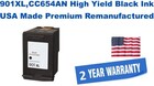 901XL,CC654AN High Yield Black Premium USA Made Remanufactured ink