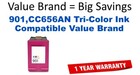 901,CC656AN Tri-Color Compatible Value Brand ink