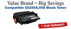 CE255A,55A Black Compatible Value Brand toner