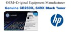 CE260X, 649X Genuine High Yield Black HP Toner