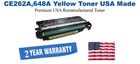 CE262A,648A Yellow Premium USA Remanufactured Brand Toner