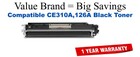 CE310A,126A Black Compatible Value Brand toner