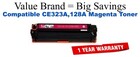 CE323A,128A Magenta Compatible Value Brand toner