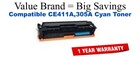 CE411A,305A Cyan Compatible Value Brand toner