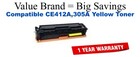 CE412A,305A Yellow Compatible Value Brand toner