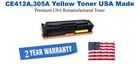 CE412A,305A Yellow Premium USA Remanufactured Brand Toner